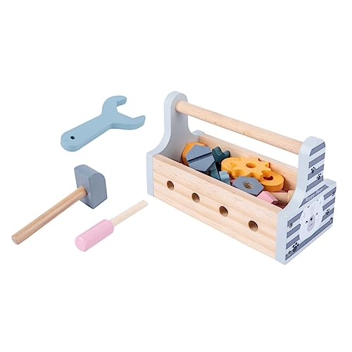 Alasum 3 Sätze Werkzeugkasten Puzzle-Spielzeug Reparaturwerkzeuge Spielzeug Bauwerkzeuge Für Kinder Spielzeug Für Kinder BAU-Rollenspiel-Tool Reparaturset Für Rollenspiele Hölzern von Alasum