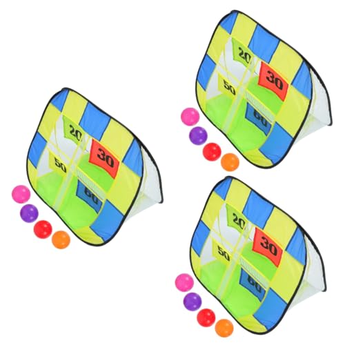 Alasum 3 Sätze zusammenklappbares Fußballtor Spielzeug werfen Kinder Fußball spielzelt Outdoor Kinderzimmer Dekoration faltbares Zelt Fußballspielzeug für Kinder Polyester Colorful von Alasum