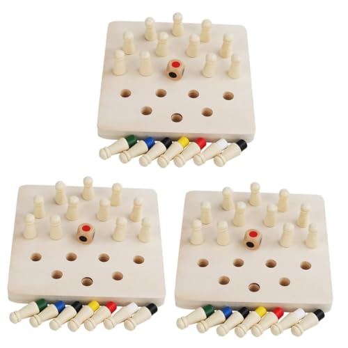 Alasum 3 Sets Gedächtnisspielzeug Brettspiel Intelligenz Spielzeug Entwickeln Interaktiv Passendes Spielzeug Lernspielzeug Holz Passendes Schach Logiktraining Schach von Alasum