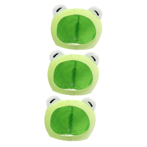 Alasum 3 Stk Frosch Kapuzenmütze Frosch-kostüm-hut Frosch Stirnband Tiermütze Plüschtiere Kuscheltier Hut Frosch Kostüm Plüschmütze Foto-requisiten-hut Helm Für Kinder Hüte Green Stoff von Alasum