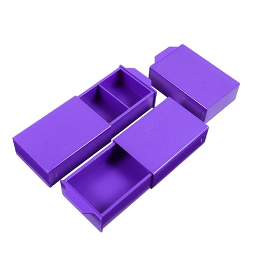 Alasum 3 Stück Kartons Vielfalt Box Requisiten Für Bühnenauftritte Gimmick Bühnenrequisiten Party-geschenkboxen Gimmick-Spielzeug Streichboxen Puzzle Trick Violett Plastik von Alasum