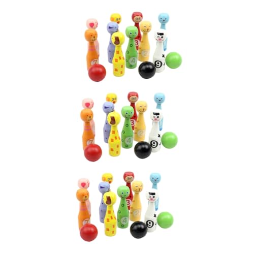 Alasum 3 Teiliges Lernspielzeug Für Kinder Bowling Set Bowling Set Für Kinder Kinder Bowling Set Hand Augen Koordinationsspielzeug Schulspielzeug Spielzeug von Alasum