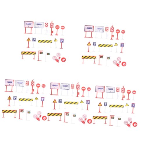 Alasum 30 Sätze Straßensperre Verkehrszeichen Lernspielzeug Für Kinder Spielsets Für Kinder Mini-straßendekore Kinder Dekor Kidcraft-spielset Sandtisch Für Kinder Mini-straßensperre Abs von Alasum