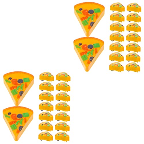 Alasum 36 STK Pizzawagen zum Zurückziehen Kinder puppenwagen kinderspielzeug Auto Kinder Spielen Autos Automodell Spielzeug Spielzeug attraktives Automodell Auto Spielzeug Plastik von Alasum