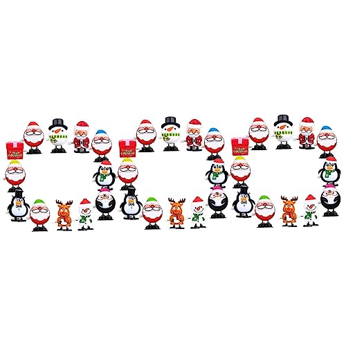 Alasum 36 STK Weihnachtliches Aufziehspielzeug Weihnachtliche Miniaturfiguren Weihnachts-miniaturfigur Kinder Lustiges Spielzeug Schönes Weihnachtsspielzeug Spielzeuge Plastik von Alasum