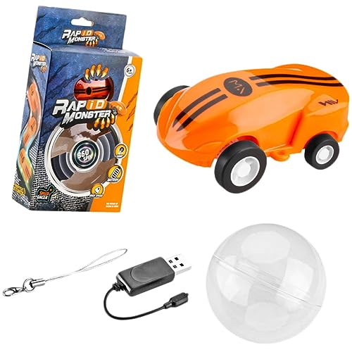 Alasum 360 Stunt-Auto USB ladegeräte ABC wickeltasche modellautos laufstall spielwaren draußen puppenwagen spielzeugwagen kindercroks Renn-Stuntauto Mini-Auto- Orange von Alasum