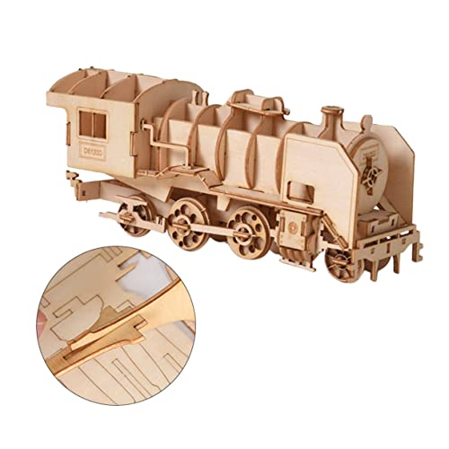 Alasum 3D Holzpuzzle Dampflok Modell Lehrreiches Für Und Erwachsene Interaktives Puzzle Aus Kreatives Denkspiel Perfekt Für Bastel Und Familienzeit von Alasum