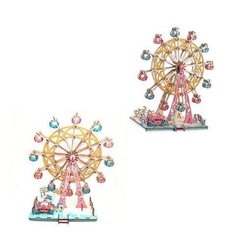 Alasum 3D Holzpuzzle Riesenrad Buntes Montage DIY Puzzle Für Und Kleinkinder Kreatives Lernspielzeug Aus Für Stundenlangen Spielspaß von Alasum