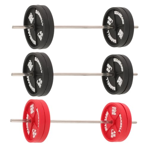 Alasum 3Pcs Mini Langhantel Spielzeughaus Fitnessausrüstung Für Kleinkinder Für Babys Hanteln Mini Miniatur Pilzhaus Trainingsausrüstung Gym Rasseln Eisen Eisen von Alasum