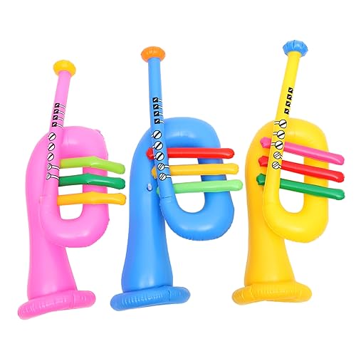 Alasum Aufblasbare Instrumente Set Lustige Trompete Perfekte Bühnenrequisiten Und Strandparty Spielzeuge Für PVC Aufblasbare Musikinstrumente Für Feste Und Feiern von Alasum