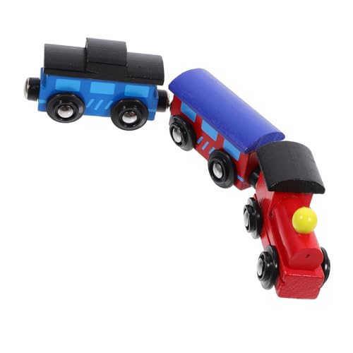 Alasum 3St Denkspiel Kinder Spielzeug Zug Kreatives Spielzeug Magnetischer Zug Spielzeug magnetisches Zugspielzeug Eisenbahnwaggons für Kleinkinder Lernspielzeug lustiger Magnetzug Metall von Alasum