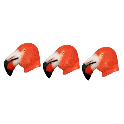 Alasum 3St Flamingo- halloween halloweenmaske gruselmasken fasching halloween masks Gruseliges Halloween Cosplay- Partymaske Vogel Tiermaske aus Emulsion von Alasum