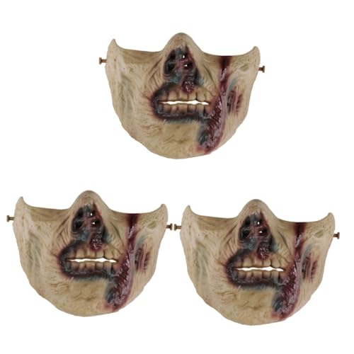 Alasum 3St Halloween-Maske Geistermasken böse Dämonenmasken Cosplay-Masken Party-Maskerade-Masken Halloween-Halbmasken halloween costume halloween kleidung Schädelmaske Schutzmaske von Alasum