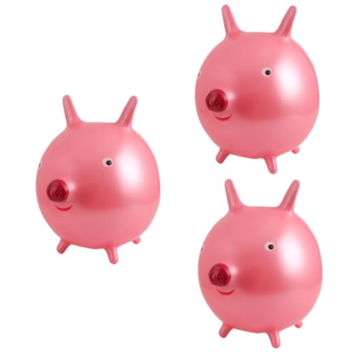 Alasum 3St Hüpfball für Kinder Spielzeug für Kinder kinderspielzeug kinderknallzeug Toys kinderwagrn flummiset hüpfendes Spielzeug hüpfende Bälle mit Beinen Cartoon-Hüpfball Rosa von Alasum