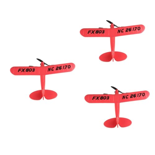 Alasum 3St Modellflugzeug Spielzeug für Kinder kinderspielzeug Children Toys ferngesteuerte Foam Glider Zweiwege-Flugzeugmodell Flugzeugmodell mit festen Flügeln RC-Flugzeug rot von Alasum