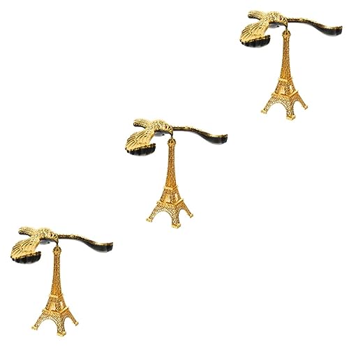 Alasum 3St Ornamente tierisches Spielzeug Desktop-Balance-Adler-Dekoration Adlerfigur Eiffelturm Eifelturm Balance-Adler-Kunsthandwerk Balancierende Vogelstatue Zinklegierung Golden von Alasum