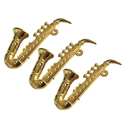 Alasum 3St Saxophon Spielzeug bastelzeug tischdeko esstisch Lernspielzeug für Kinder Mini-Instrument-Spielzeug Mini-Saxophon-Modell Saxophon Spielzeug für Kinderinstrumente Golden von Alasum