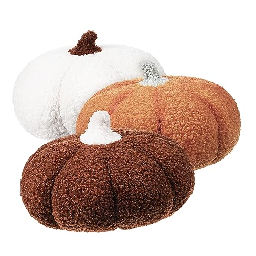 Alasum 3St Süßes Kissen Pumpkin Pillow kürbiskissen Decor Pillow Couchkissen Bettdekoration weicher Kürbis Kürbis-Heimdekoration Kuschelkissen für Mädchen einzigartige Kissen PP Baumwolle von Alasum