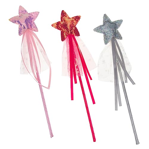 Alasum 3St Zauberstab Fairy Wand Rollenspielspielzeug für Mädchen Fee Stock Prinzessin Spielzeug Katzenspielzeug Rayan Spielzeug für Feenstab für Mädchen glänzender Feenstab Plastik von Alasum