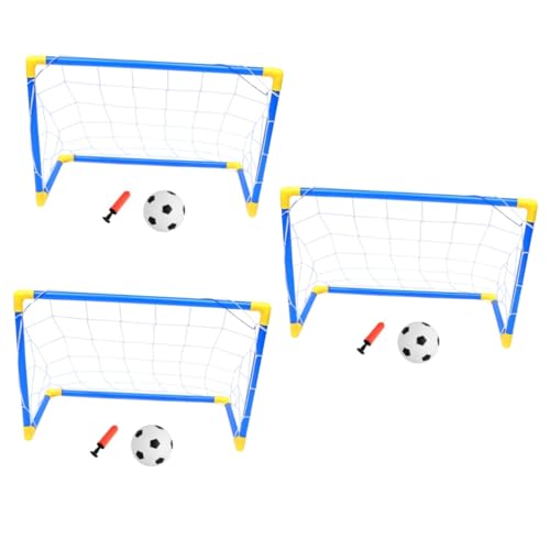 Alasum 3st Fußballtor Fußballnetz Für Kinder Draußen Kinderspielzeug Fußball-trainingszubehör Fußballspielzeug Für Kinder Fußballtüren Outdoor-spielset Für Kinder PVC-kartenkopf Blue von Alasum