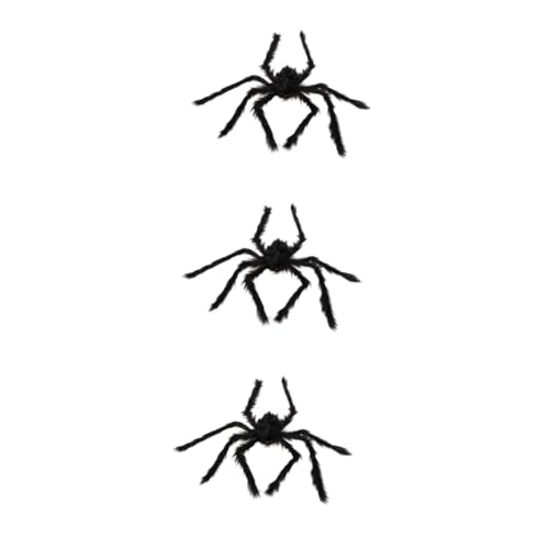 Alasum 3st Gefälschte Spinne Riesige Spinne Plüsch Gruselige Spinnenstütze Riesige Gruselige Fuzzy-Spinnen Halloween-Spinnen-Requisite Spielzeug Für Draußen Halloween-haarige Spinne von Alasum