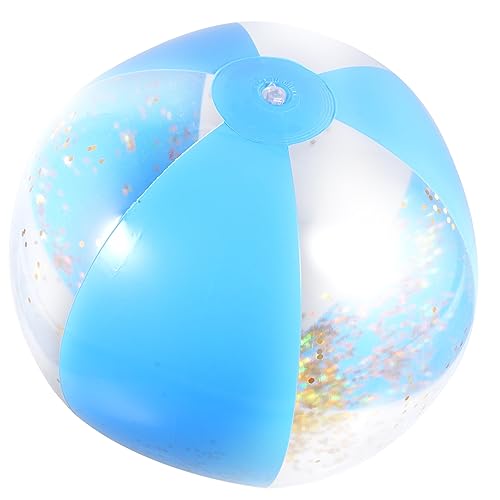 Alasum 3st Glitzernder Wasserball Wasser Aufblasbarer Ball Kleiner Wasserball Aufblasbares Poolspielzeug Glitzer-pailletten-wasserball Glitzernde Strandbälle Tragbarer Glitzerball Pvc von Alasum