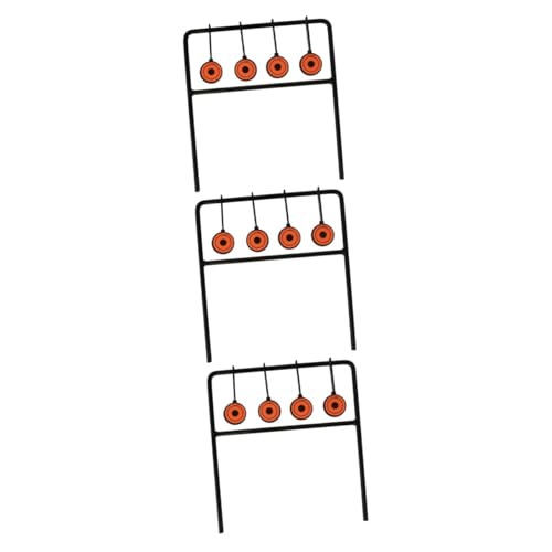 Alasum 3st Jagdpraxis Schießziel Für Den Außenbereich Zielständer Aus Stahl Jugueten Spielzeug Übungsziel Jagdzielaufkleber Indoor-Shooter-Ziel Zielübungen Im Bogenschießen Üben Black von Alasum