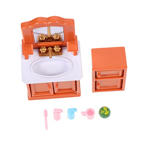 Alasum 3st Mini-möbelmodell Miniatur-badezimmermöbel Toilette Miniatur Puppenhaus-badewanne Winzige Möbel Puppenbadezimmermöbel Kinderspielzeug Babypuppe Für Frauen Babyspielzeug Plastik von Alasum