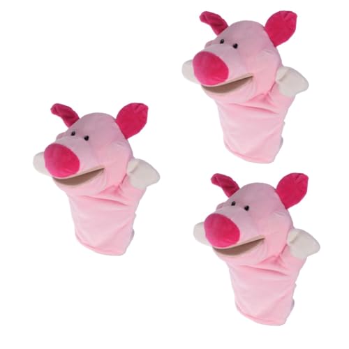 Alasum 3st Puppen Puppen Elefanten Plüsch Cartoon-fingerspielzeug Tierhandpuppen Cosplay-handpuppe Marionette Fingerpuppen Für Kleinkinder 1-3 Zootier Handpuppe Funktionierende Mundpuppe von Alasum