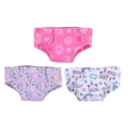 Alasum Doll Clothes 3st Puppenkleidung Puppenaugen So Tun, Als Ob Puppenzubehör Würden Wiederverwendbare Puppenhöschen Puppen Höschen Puppenunterwäsche Vortäuschen Stoff Puppen Kleidungsset von Alasum