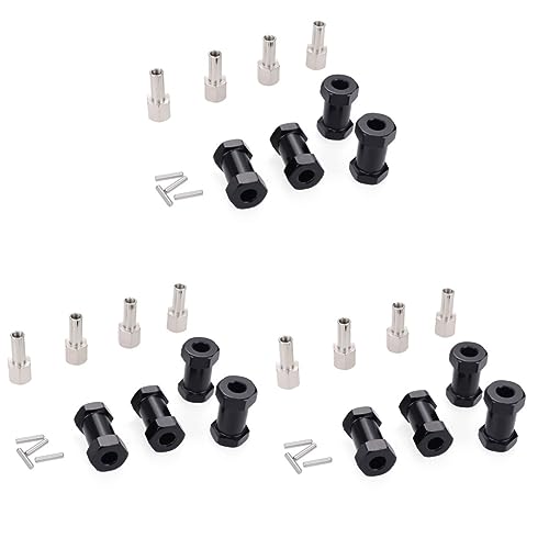 Alasum 3st Sechskantadapter Für Rc-car Radnabenstift Autoadapter Rc Auto Rad Teile Rc Auto Hex Adapter 1/10 Rc Auto Radteile Auto-sechskant-nabenadapter Rad-sechskant-nabenadapter Black von Alasum