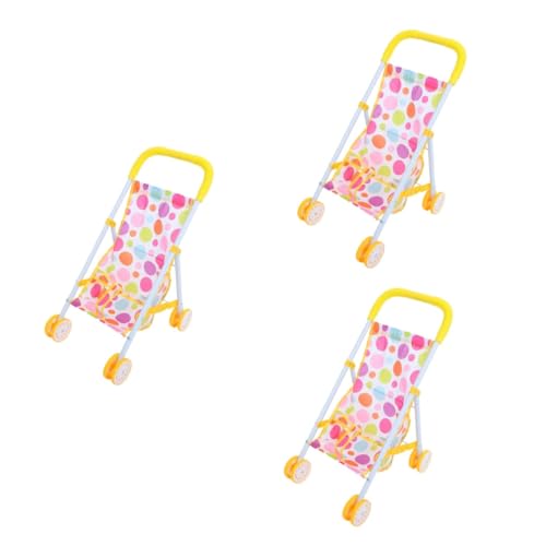 Alasum 3st Spielzeugwagen Möbelwagen Kinderwagen Spielzeug Mädchenspielzeug Spielzeug Für Kleinkinder Puppensachen Spielzeug-babyzubehör Simulationspuppenwagen Abs Colorful von Alasum