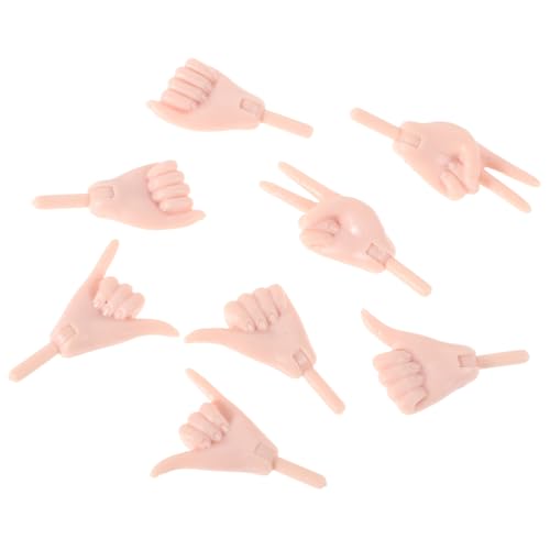 Alasum 4 Paar Puppenhand Set Zubehör Handpuppen Puppenhaus Exquisite Puppen Honigglas Honigflaschen Mit Verschlüssen Babypuppen Produktionsmaterial Puppen Puppenpuppen Puppen Beige PVC von Alasum