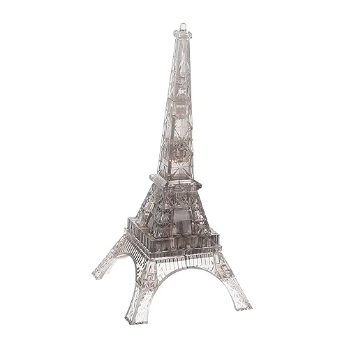 Alasum 4 Sätze Eiffelturm-Bausteine transparentes Rätsel Eiffelturm-Figur 3D-Rätsel Spielzeug für Kinder kinderspielzeug 3D-Puzzles für Erwachsene Kinder Kristallpuzzle Plastik Grey von Alasum