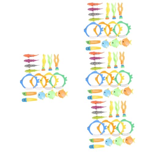 Alasum 4 Sätze Tauchen Spielset Spielzeug für Kinder Pool-Unterwasserspiel Kinder wasserspielzeug kinderwasserspielzeuge Tauchspielzeug für Pool für Kinder Poolringe für Kindertauchen von Alasum