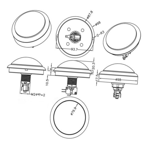 Alasum Jungen Und Mädchen Fähigkeiten 4pcs 60mm Flugzeug Spiel Maschine Tasten Anrufbeantworter Rot Gelb Grün von Alasum