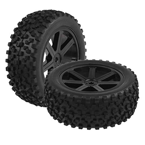 Alasum 4 Stück Auto Spielzeugteile Mini-Nähmaschinendekoration Räder für Spielzeugautos RC Autoteile und Zubehör Off-Road Vehicle Wheels Car Toy Parts Teile Auto Spielzeug Radmodell Black von Alasum