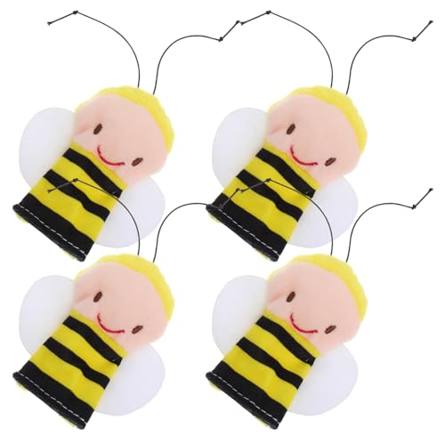 Alasum 4 Stück Bienen-fingerpuppenspielzeug Tier-fingerpuppenspielzeug Fingerpuppen Tierische Fingerpuppen Für Fingerpuppen Ausgestopft Tierpuppen Für Plüsch von Alasum