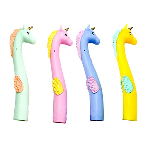 Alasum 4 Stück Einhorn interaktives Unicorn Toys for kleinkinderspielzeug Drachen Tierische Fingerpuppen Plüsch Handpuppenspielzeug Fingerpuppe für von Alasum