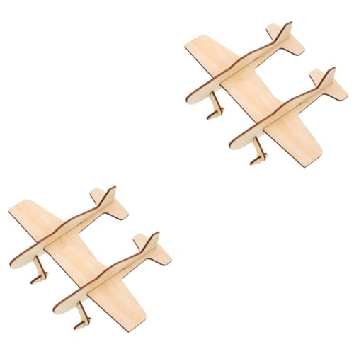 Alasum 4 Stück Gekritzel-Montagespielzeug 3D-Rätsel Spielzeug für Kinderflugzeuge Junge Spielzeug Kinder bastelset basteln für Kinder 3D-Puzzles für Kinder Lernspielzeug für Kinder Holz von Alasum