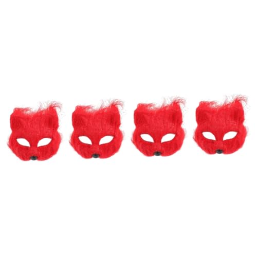 Alasum 4 Stück Halloween-Maske Halbgesichts-Katzenmasken Kostüm-Party-Maske halloween costume halloween kleidung weihnachtsdeko Gesichtsmaske Party dekorative Masken Halloween-Party-Dekor von Alasum