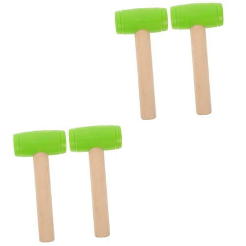 Alasum 4 Stück Holzspielzeug Für Kinder Hammer Spielzeug Für Kleinkinder Mallet-Spielzeug Vorgeben, Hämmer Zu Spielen Babyspielzeug Kinder Hämmern Spielzeug Kinderspielzeug Green Hölzern von Alasum