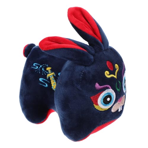 Alasum 4 Stück Kaninchen-Ornamente Mini Stoffhase 2023 Chinesisches Sternzeichen Hase Anhänger Hasen anhänger hasenpuppe Schreibtisch-Kaninchen-Dekor Kaninchenpuppendekoration Blue von Alasum