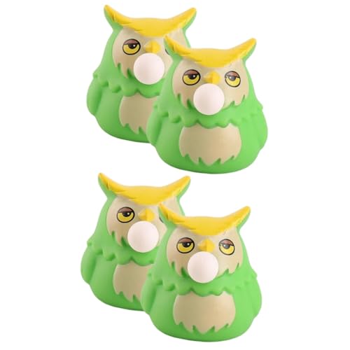 Alasum 4 Stück Prise Musik dekompressionsspielzeug für Kinder kinderspielzeug Decompression Toy Eulen-Squeeze-Spielzeug lustige Quetschspielzeuge PVC Green von Alasum