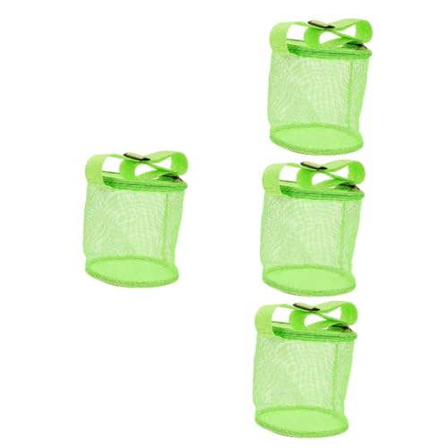 Alasum 4 Stück Shell-Tasche tragbare Wanne Netzbeutel für Sandspielzeug Strandtasche aus Tüll aufbewahrungssack Storage Pockets Mesh-Aufbewahrungstasche Mesh-Muscheltasche PVC Green von Alasum