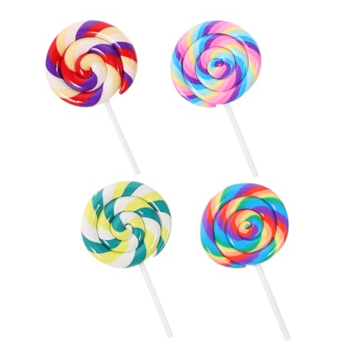 Alasum Einzigartige Lollipop- 4 Stück Künstliche Bonbon-Lollis Requisiten Für Fantasievolles Spielen von Alasum