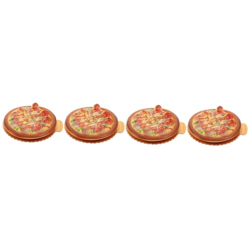 Alasum 4 Stück Simulation Pizza-Modell Künstliche Pizza Gefälschte Pizza-Fotografie-Requisite Food-Fotografie-Requisite Künstliches Lebensmittelmodell Modellpizza Food-Modell Dekor PVC von Alasum