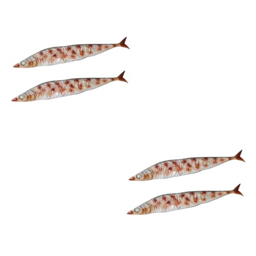 Alasum 4 Stück Simulierter Saury Kunststoff Zum Spielen Essen Für Kinder Küche Gefälschter Gebratener Fisch Für Kinder Gefälschtes Grillfisch Modell Gefälschtes Essen Für Kinder von Alasum