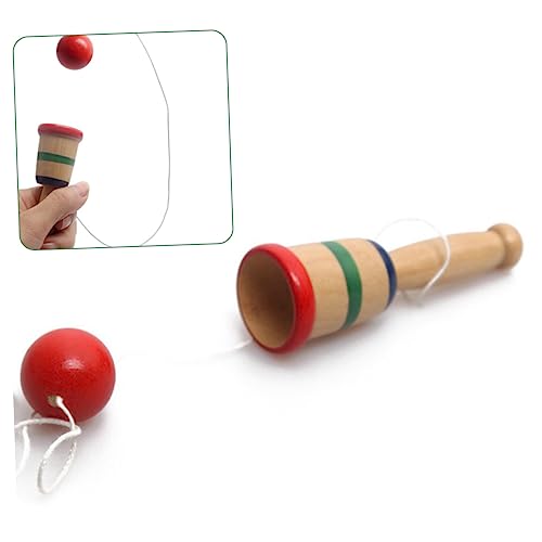 Alasum 4 Stück Tasse Kendama Spielzeug Hand-Auge-koordinationsspielzeug Holzspielzeug Lernspielzeug Kendama-Spielzeug Für Kinder Bambus von Alasum