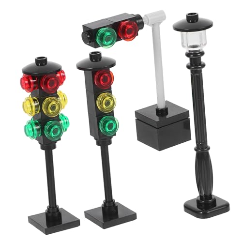 Alasum 4 Stück Teiliges Verkehrsampel Spielset für DIY Bausteinen Miniatur Verkehrszeichen Kreatives Stadtlandschaftsmodell Fördert Lernen und Problemlösung für Vorschulkinder Alasum 4 Stück Teiliges Verkehrsampel Spielset für DIY Bausteinen Miniatur Verkehrszeichen Kreatives Stadtlandschaftsmodell Fördert Lernen und Problemlösung für Vorschulkinder von Alasum